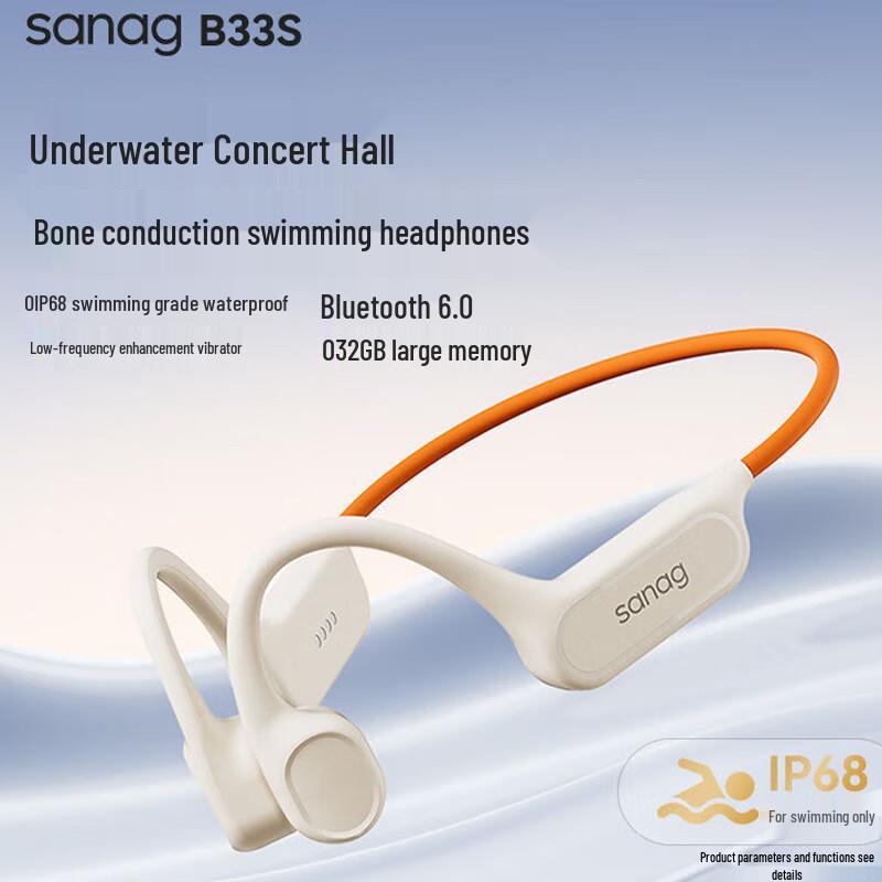 Saina B33S Bone Conduction IP68 Waterproof Sports Headphones