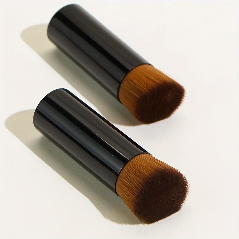 Aluminium Flache Spitze Schräger Kopf Touch Make-up Einzelne Flüssigfoundation Pinsel Make-up Werkzeug Kurzer Griff Puder Foundation Make-up Pinsel