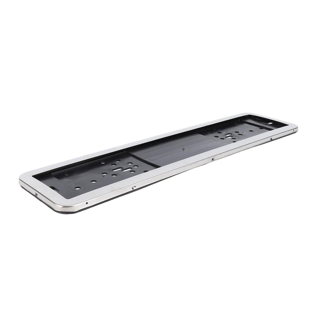2pcs European License Plate Holder Polished Stainless Steel EU Tag Plate Mounting Bracket Universal Fit for Vehicles
