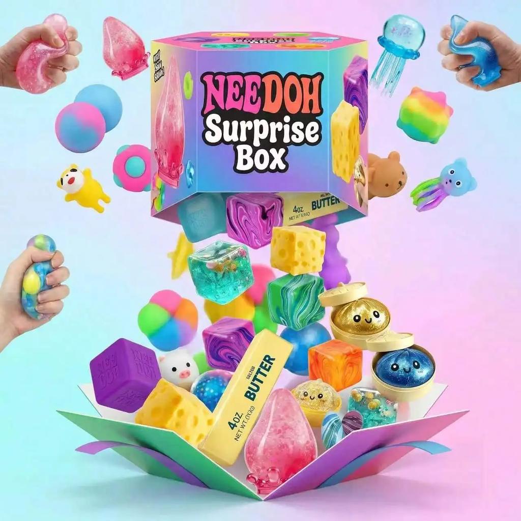 Boîte Surprise Squishy Basique Mignonne – Tirages Aléatoires Pack Chanceux