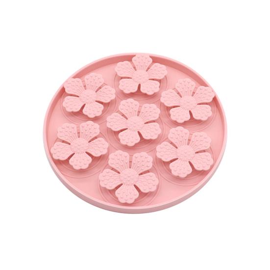 

Килимок для лизання домашніх тварин з присосками Сповільнює їжу Зменшує нудьгу Розумова стимуляція Силіконова подушка для лизання собак рожевий