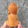 Buddha Statue Desktop Ornament,Cliff Cypress Wood Carving Cute Tathagata Small Buddha Figurine Crafts,For Home Decoration Gift