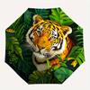 1pc Tiger Jungle Print Automatic Open/Close Umbrella, Ideal Fan Gift for Birthday, Christmas, Trendy Fashion yy250828102