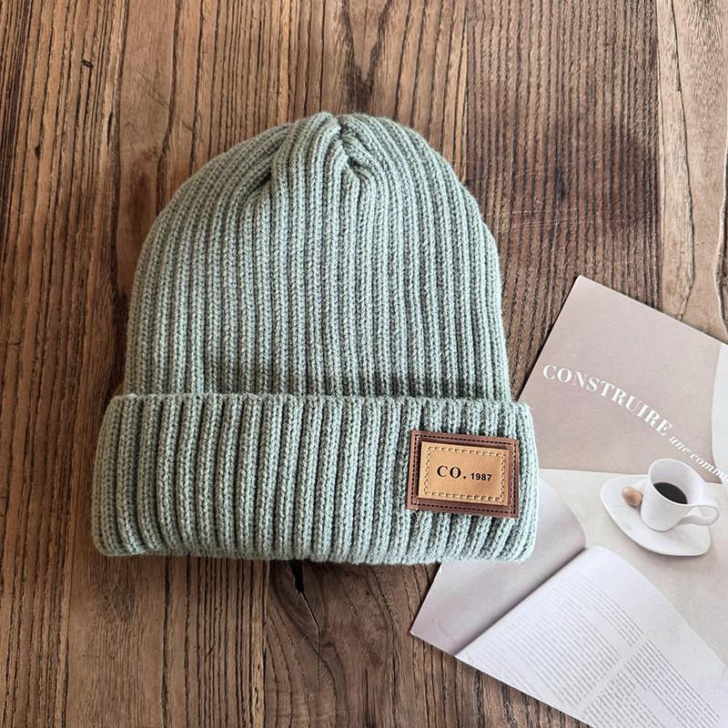 Winter Solid Color Knit Hat Men Women Fleece Lined Beanie Design Cold Weather