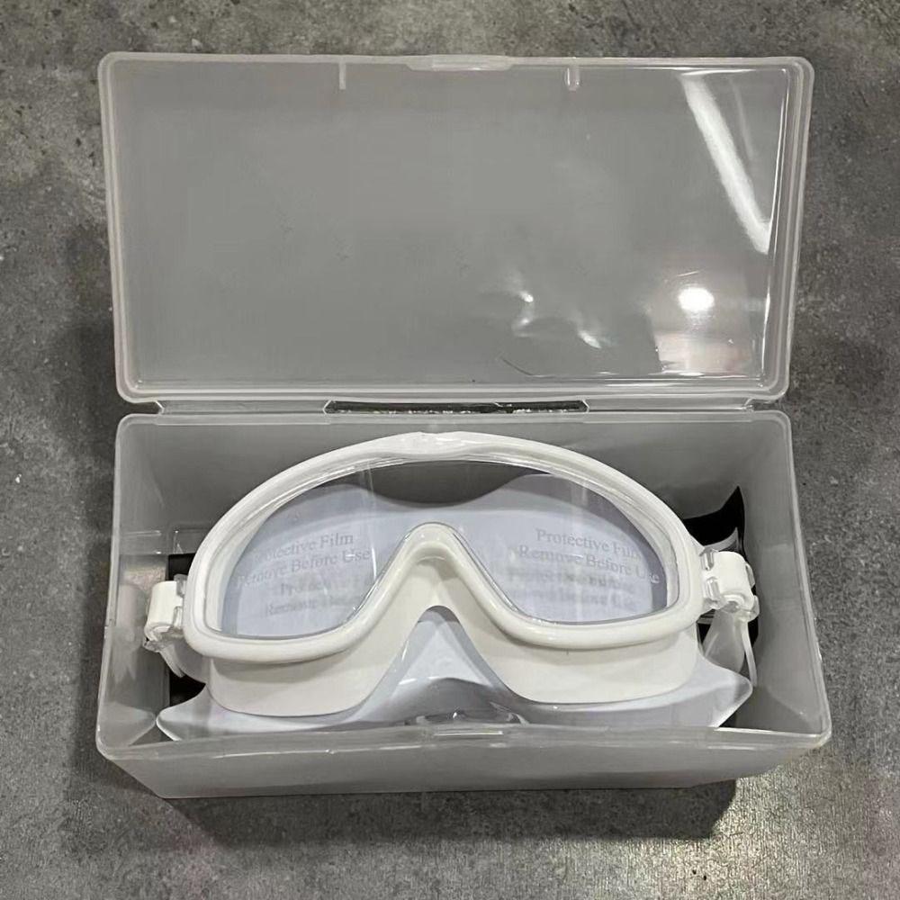 

Anti-fog Swimming Goggles Large Frame Water Racing Glasses Diving Eyewear Adult style B