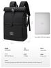 Cool Craftsman Waterproof Roll-Top Backpack: Expandable, Large Capacity, Simple Business Charging Backpack for Men and Women.