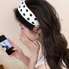 Fabric Satin Polka Dot Fashion Headband Retro Going Out Versatile Headband Niche Personality Simple Hair Accessories