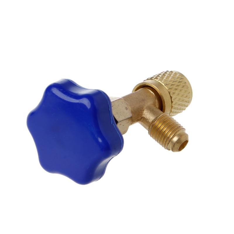 Brass 1/4 SAE Auto AC Can Tap Valve Adapter for R22 R134a R410A Gas Refrigerant