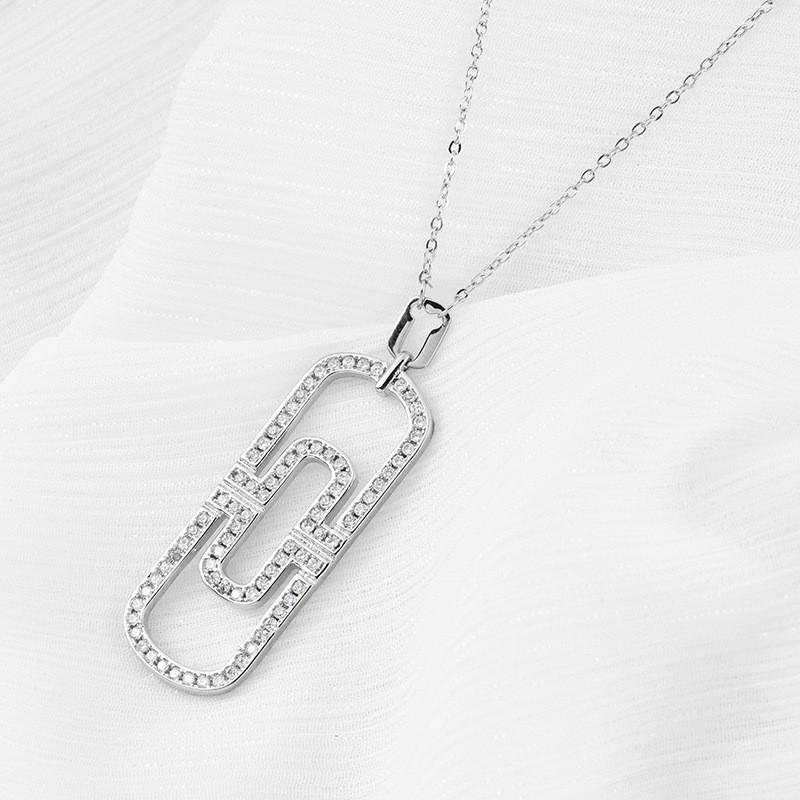 New Year's New Hollow Paperclip Long Women's Clavicle Chain Fashion Clothes Pendant Necklace
