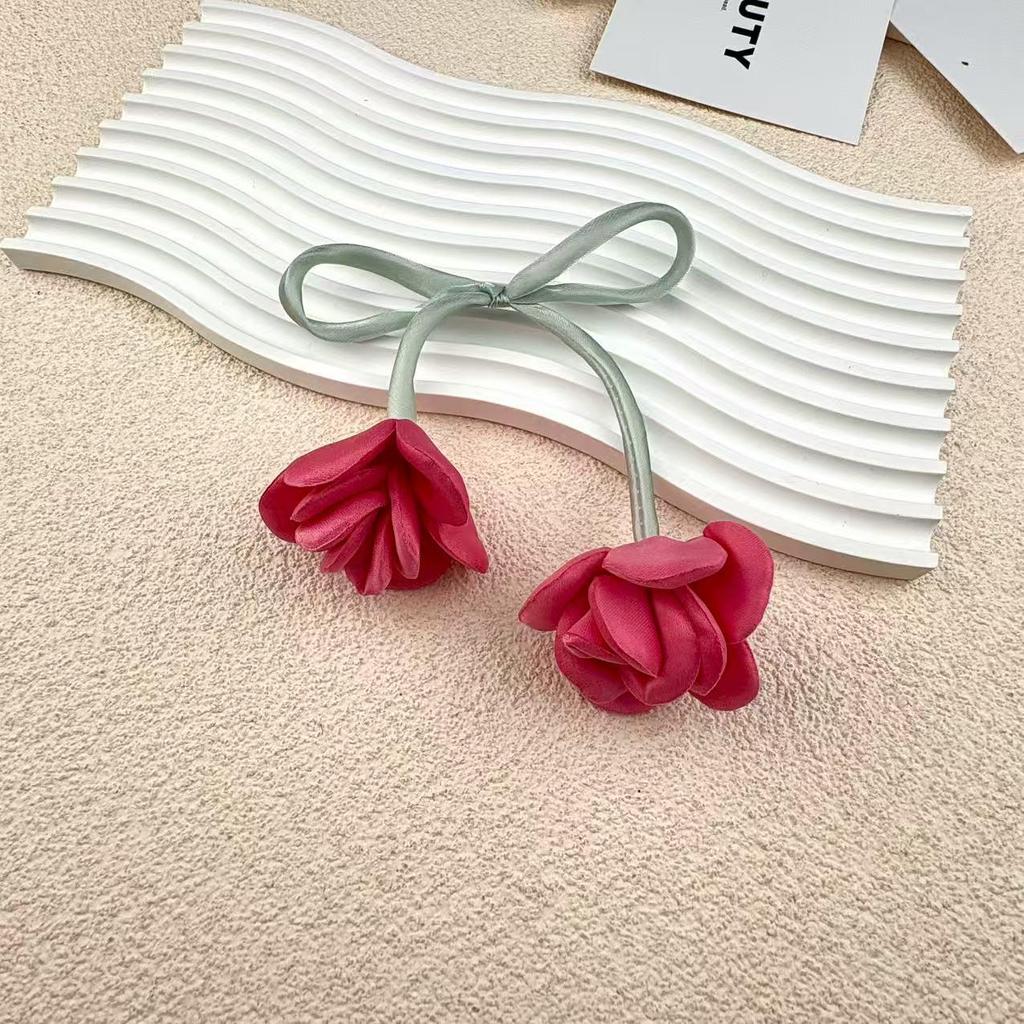 Pinces à cheveux et attaches florales bouton de rose de style coréen, sacs de vêtements et accessoires