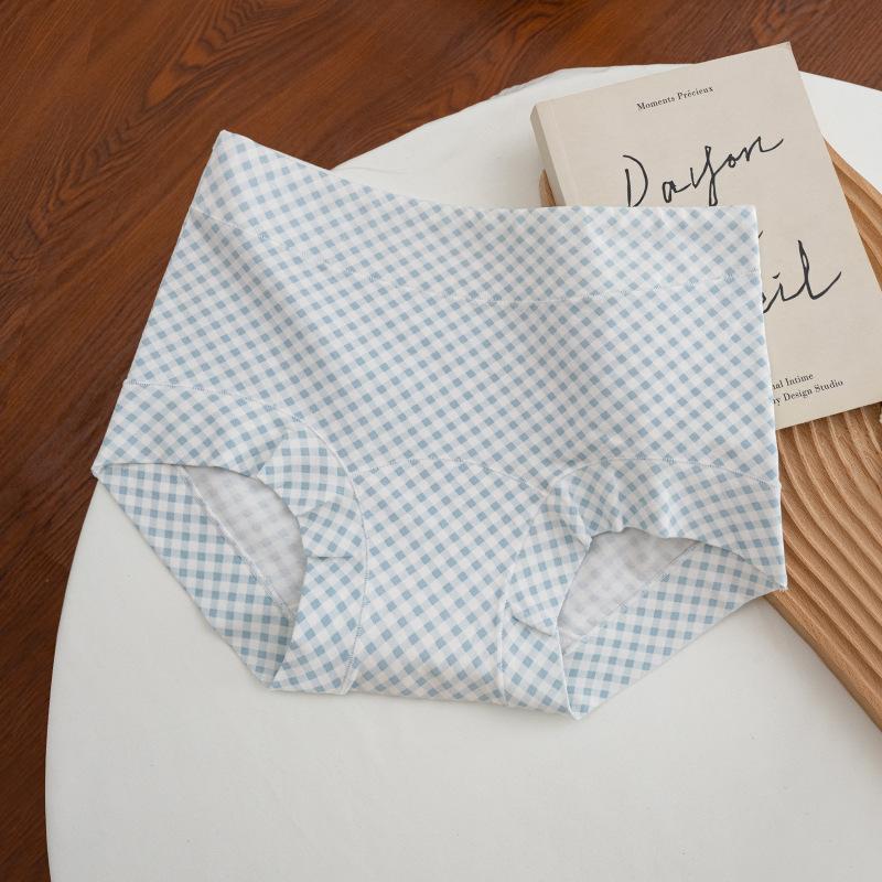 Women's Spring and Autumn New Pure Cotton Flower 10A Antibacterial Extension Crotch No Trace Briefs