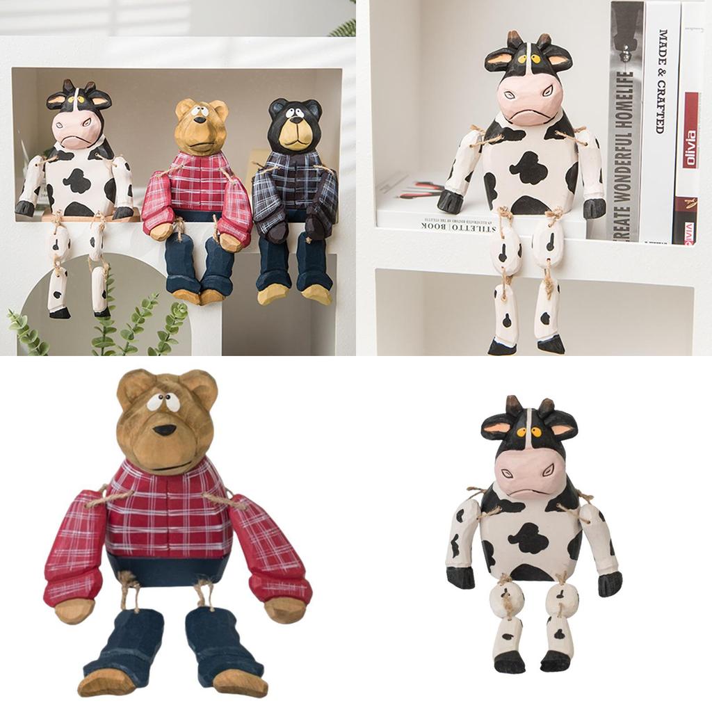 Wooden Bear Figurine Gift For Birthdays And Celebrations