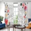 2pcs Colorful Flower Pattern Curtain Decorative Window Drape Window Treatments For Bedroom Living Room Home Decoration cortinas