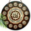 Islamic Allah & Calligraphy Wooden Sign, Charming Round Sign for Front Door, Wall Hanging Decor - Ideal Muslim Home Decor & Religious Gift