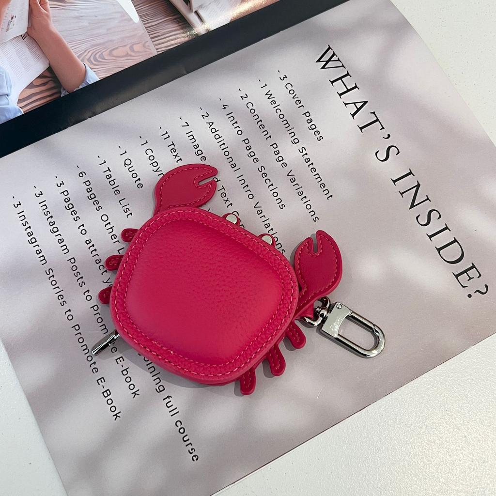 Handmade original crab bag pendant wireless bluetooth headset bag keychain change bag mouth red envelope car hanging