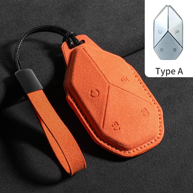Suede Car Remote Key Protection Cover for Equations Leopard 5 Leopard 8 Leopard 3 Key Case Shell Keyring Keychain Accessories