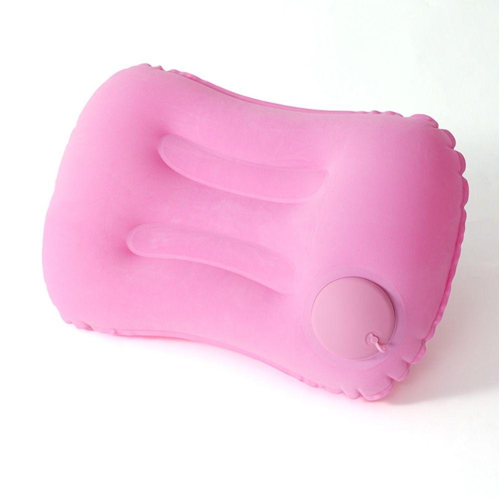 

U-образная подушка для кемпинга, надувная подушка для шеи, дорожная подушка, надувная подушка, для улицы розовый