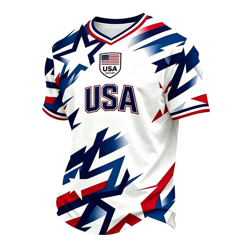 Men's Casual V Neck Short Sleeve Shirt Lightweight Breathable Fabric Printed Design USA Flag Themed Patchwork Summer Top