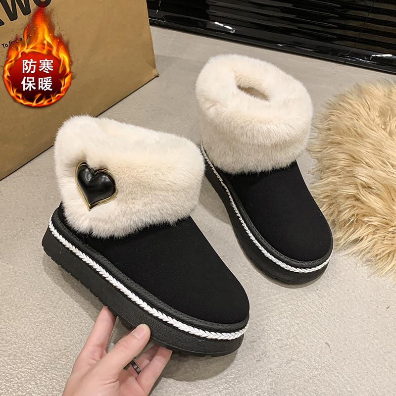Unisex Warm Lined Boots High Top Shoes Winter Walking and Commuting Casual Outdoor Travel Seasonal Everyday Footwear Sizes 35-40