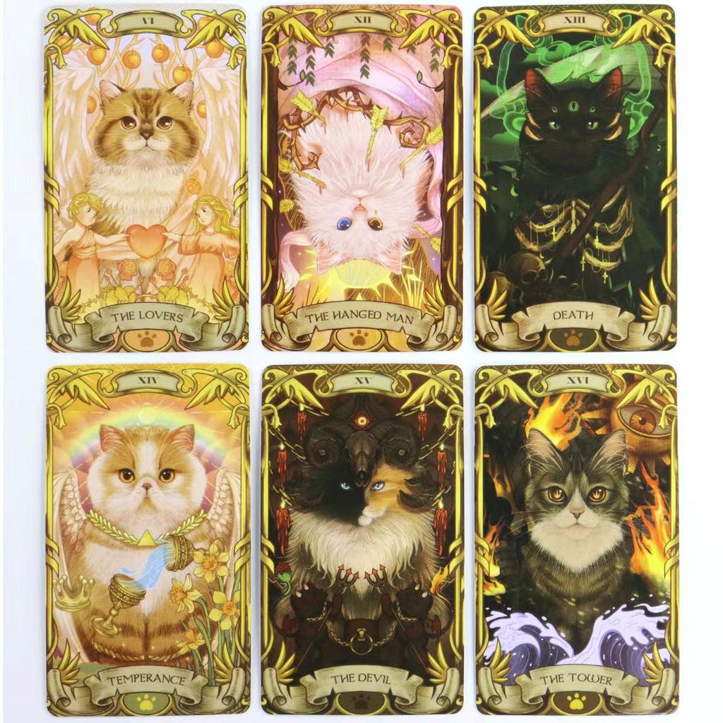 Karty Tarota Kota Dziewięć Żyć Kolekcjonerska Gra Planszowa Stołowa Zabawka