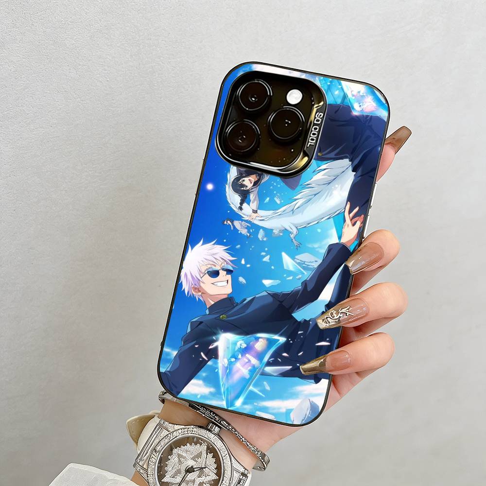 

Jujutsu Kaisen Group Photo Phone Case For iPhone 17,16,15,14,13,12,11 Plus,Pro Max,XS,Colorful Silver Black Cover iPhone14ProMax