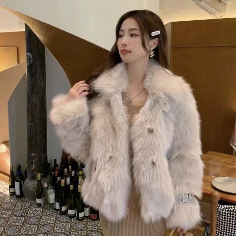 Imitation Fox Fur Coat Winter New Temperament Celebrity Thickened Plush Coat