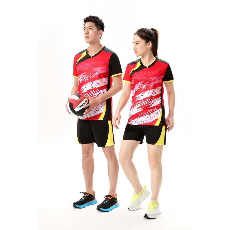 Unisex Volleyball Uniform Set Short Sleeve Training Jersey Team Sports Athletic Wear
