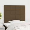Vidaxl Bed Headboards, 2 Pcs, Dark Brown, 100X5X78/88Cm Fabric