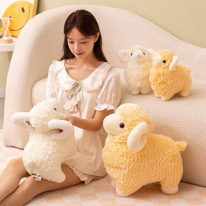 Latest Dudu Mianyang Goat Stuffed Plush Toy, Cartoon Anime Cute Pillow, Children's Birthday Gift, Fun Doll