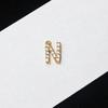 Copper-Plated Gold Micro-Inlaid Diamond English Letter Pendant: 26 Charm Options for Necklaces or Earrings