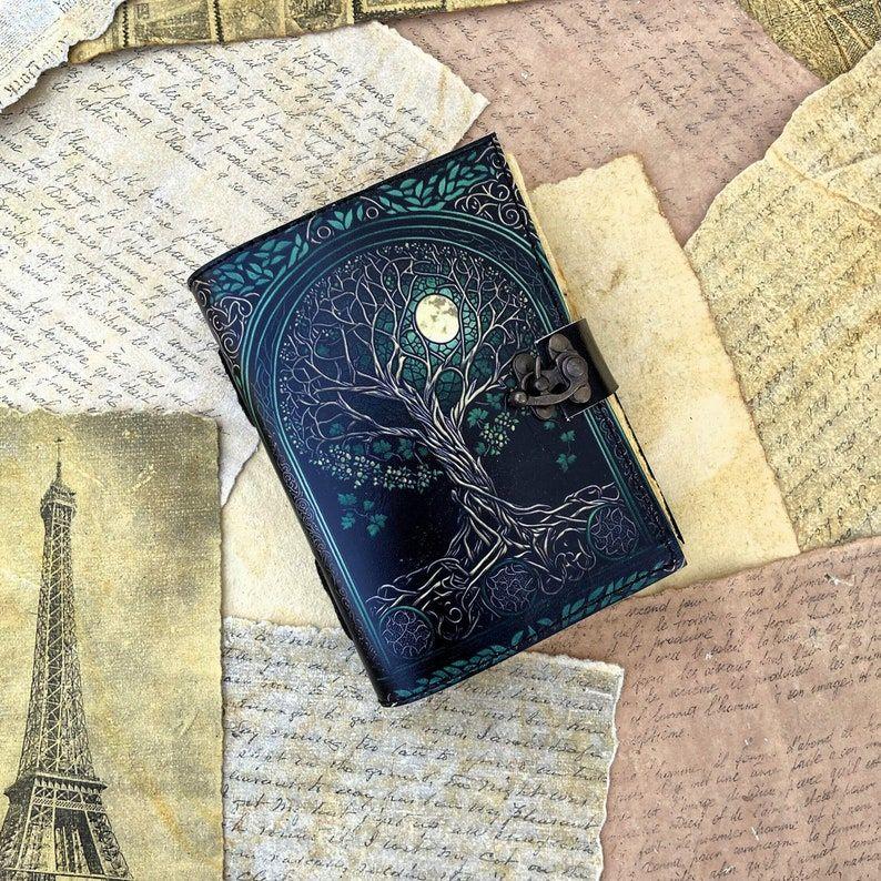 Classic Tree Handmade Vintage Inspired Journal , Leather Notebook Leather Journal Leather Diary Writing Travel Journal ,Gift for Her