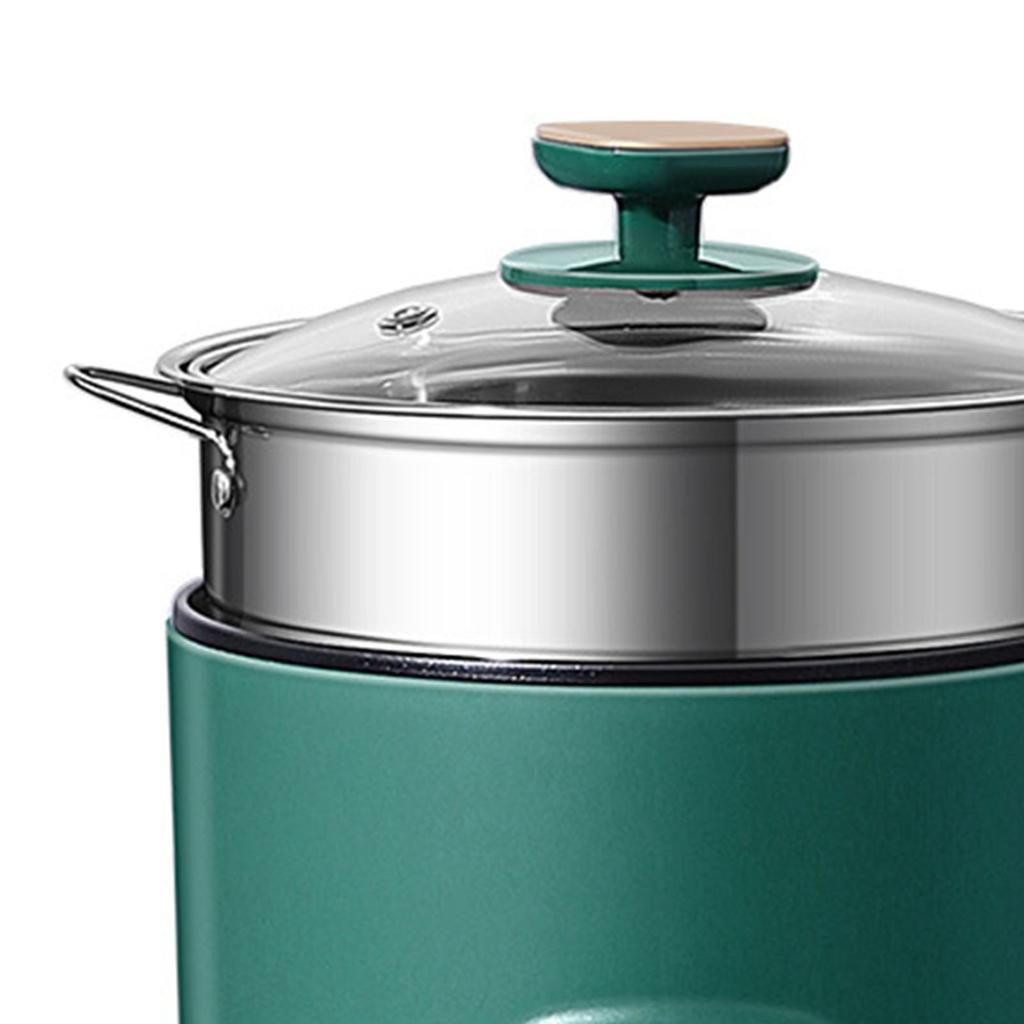 Electric Hot Pot 1.8L Mini Multifunction Electric Noodle Cooker with Handle for Home Dorm Office