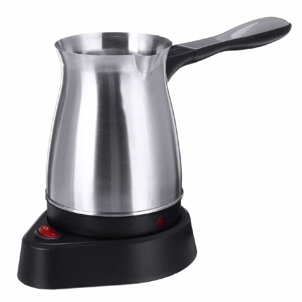 Stainless Steel Portable Greek Turkish Coffee Maker Pot Electric Moka Pot Coffee Kettle Office Electric Coffee Machine