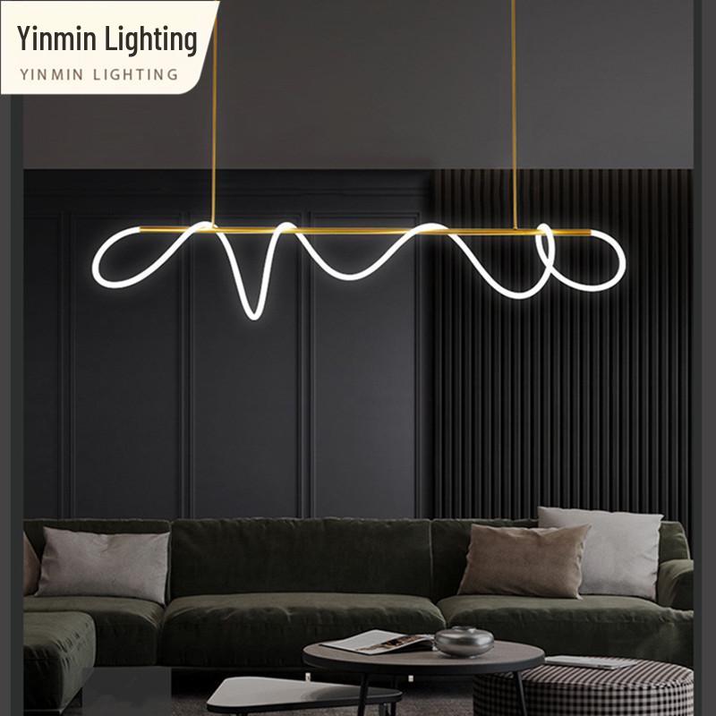 Minimalist Silicone Hose Pendant Light for Dining Table or Bar