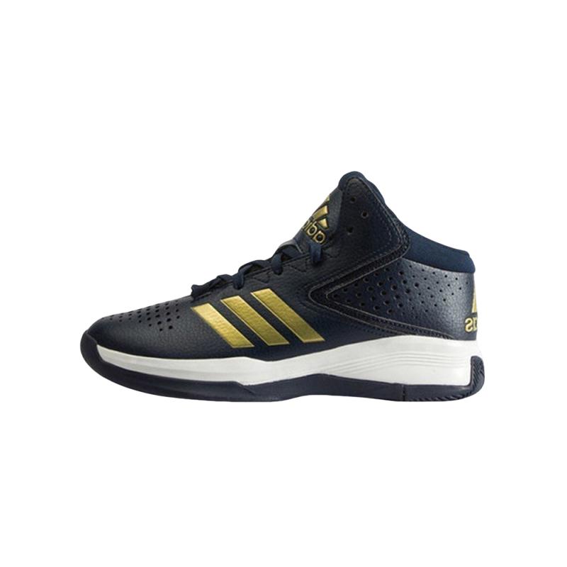 Adidas Cross Em 4 Fashion Non-Slip Durable Mid-Top Basketball Shoes Men Sneakers Blue B27704
