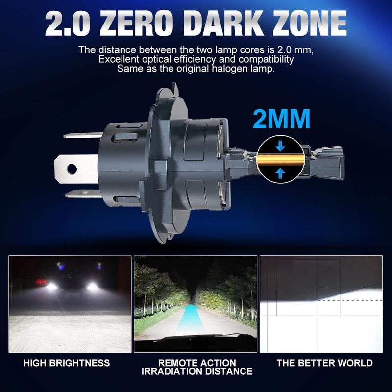 TOAUTO H4 LED Lights Bulbs 300W 30000LM Car Headlights H11 9005 H7 LED Headlight Canbus Turbo Lights for Car 6000K 12V 24V