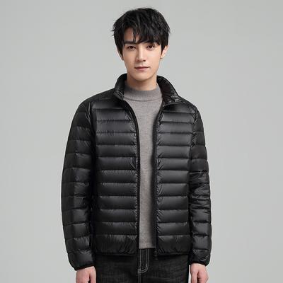 Light and Thin Down Jacket for Men In Winter New Style 90 Down White Duck Down Solid Color Warm Casual Couple Down Jacket for Men