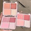 Heart Light Wave Four-Color Blush Highlighting Powder Blush Powder Expansion Color Matte Highlight Brightening Surface Middle Blusher Plate Nude Color