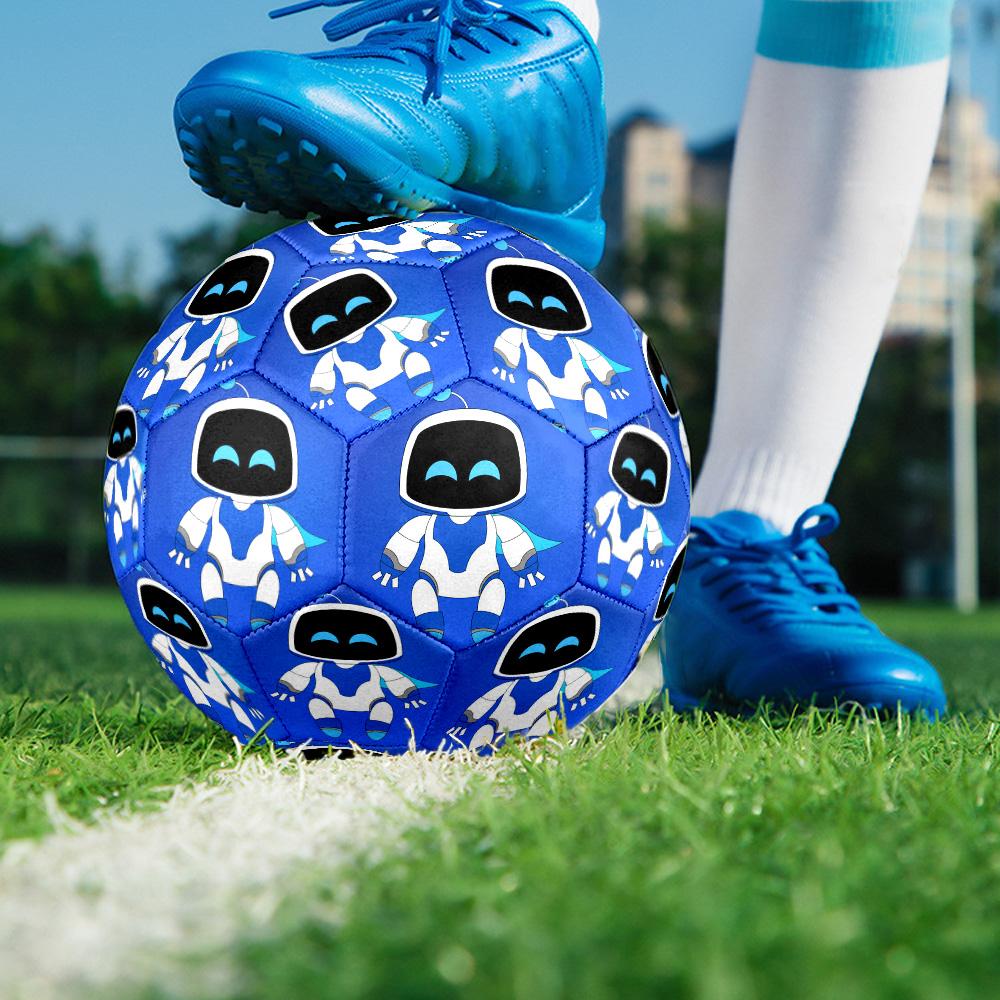 Space Adventure Astro Bot Size 5 Soccer Balls, High-Quality, Anti-Slip, Protective Football, a Unique Gift Suitable for Birthdays, Christmas
