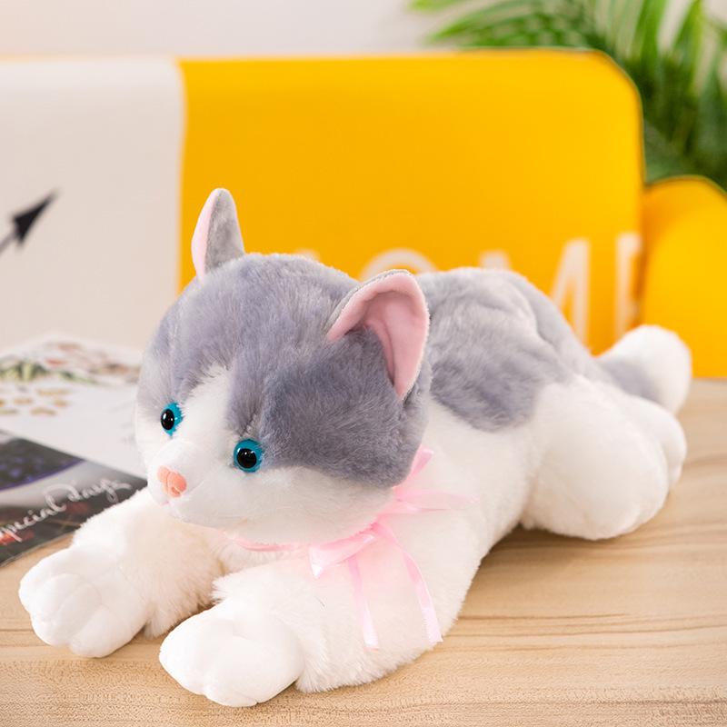 Süßes Grenzüberschreitendes Miauendes Kätzchen Kissen: Realistisches Plüschkatzenspielzeug