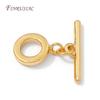 14K Gold Plated OT Clasps,Toggle Clasps For Jewelry Making,Round OT Clasp Connectors For Necklaces Bracelets Findings