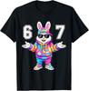Six Seven Bunny Tie Dye Easter Day 67 Meme Unisex T-Shirt