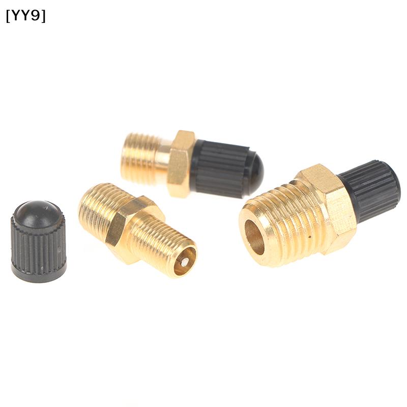 1 ud. Válvula de Neumático de Cobre Puro Válvula Hexagonal, Válvula de Inflado de Neumático 1/4" 1/8" NPT para Coche Bicicleta[YY9]