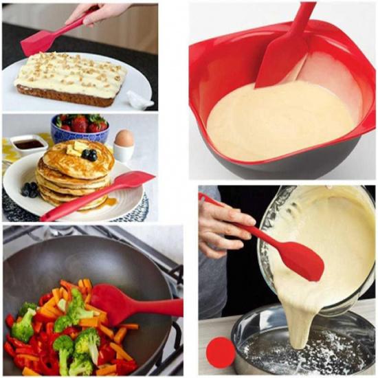 8 Pieces Silicone Spatulas,8.5 inch Non-stick Spatulas with Stainless Steel Core,Heat Resistant-500℉, One Piece Design,Food Grade Silicone,