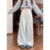 Women's Autumn Retro High-Waisted Wide-Leg Double-Button Jeans