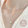 sterling silver minimalist fashion freshwater pearl pendant necklace, elegant and versatile for everyday wear, jewelry gift