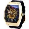 Daniel & Douglas DD8808 Analog Automatic Skeleton Watch Men's Rainbow Black Gold