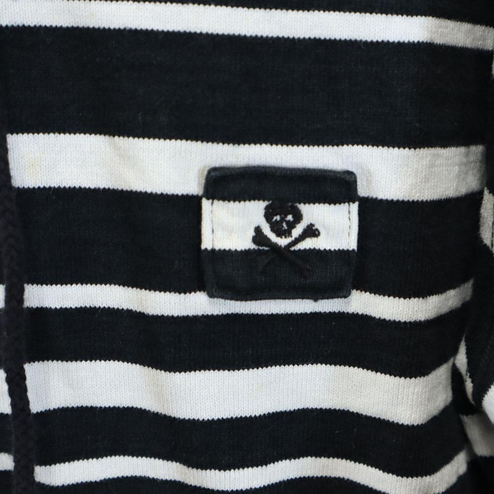 WTAPS made in Japan Border Pattern Long sleeve Zip hoodie S white x black Men's Used