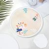 5 Pcs Foldable Flying Disc Fans 9.8 Inch Sublimation Fans Polyester Black Edge Folding Fan Set With Bag For Party