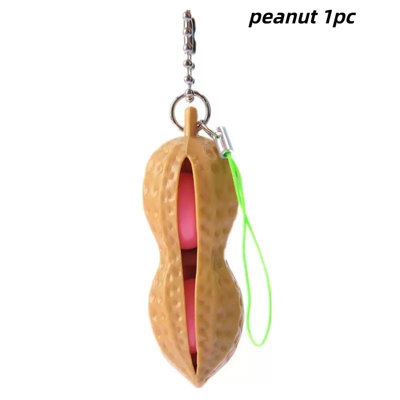 Fidgetleksaker Edamame Squishy Nyckelring Stresslindring Klämbönor Bönor Söt Vuxenleksak Avstressningspaket